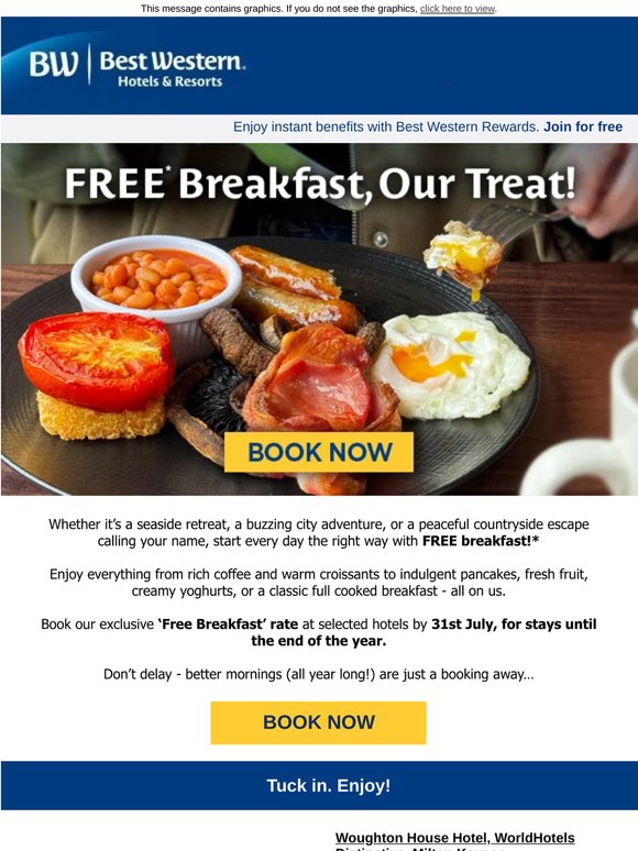 Free Breakfast with Stays All Year! 🍳🥓🥯