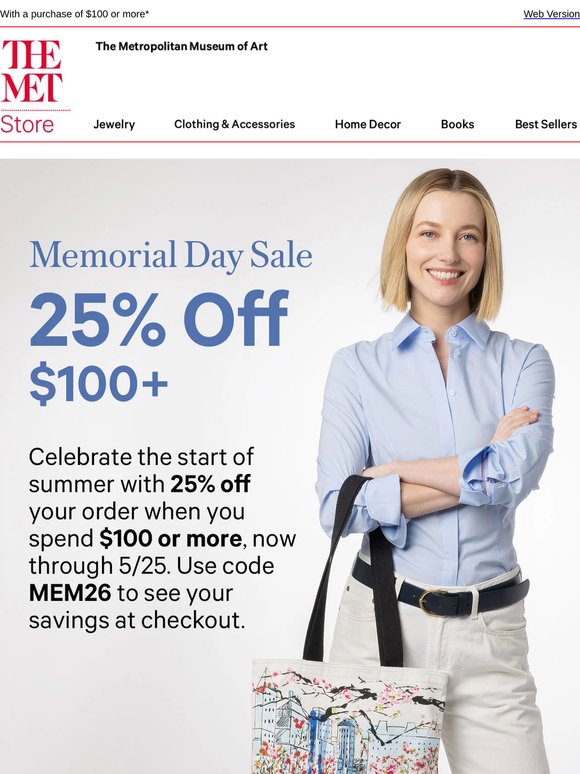 Save 25% This Memorial Day Weekend