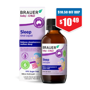 Brauer Children's Sleep 100ml 1/2 price off RRP at Chemist Warehouse