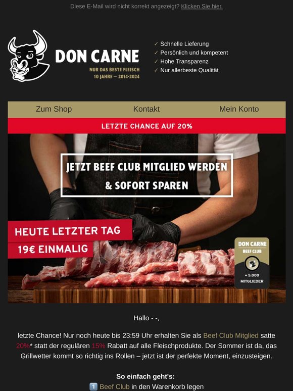 Heute letzte Chance: 20% Rabatt sichern