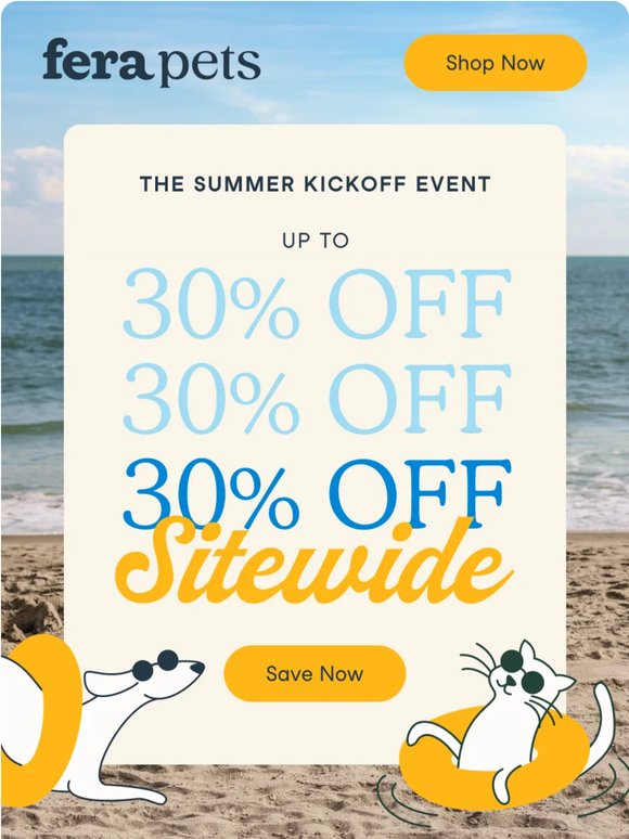 STILL ON: Up to 30% Off Sitewide