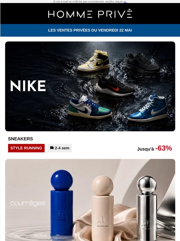 👟 Sneakers NIKE & NAPAPIJRI | COURRÈGES Parfums | VINTACY | Casque tactile à 39,95€...