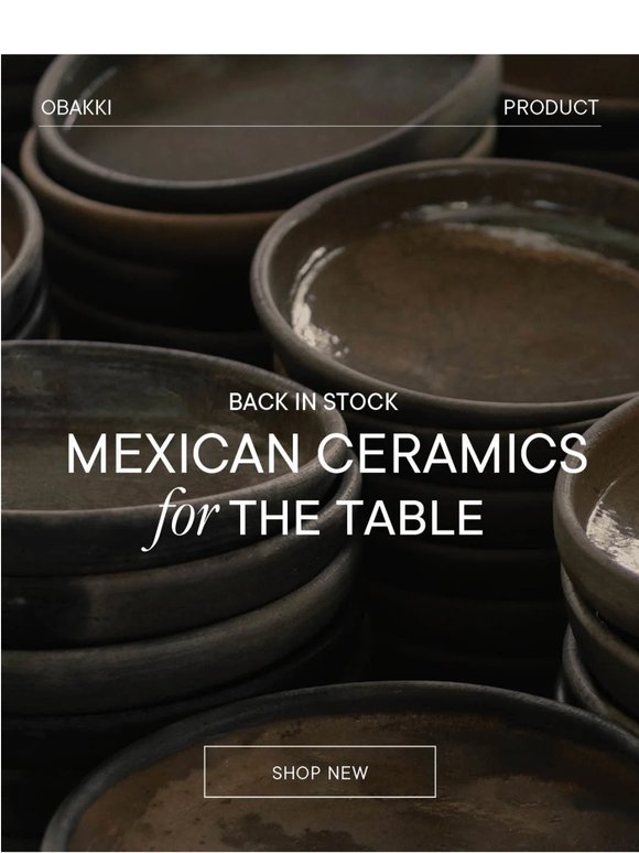 Back in Stock: Francisco Ceramics