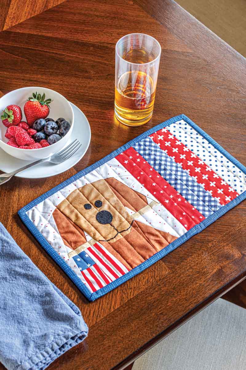 Patriotic Puppy Snack Mat Pattern Download