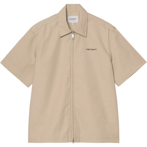 Carhartt WIP Short Sleeve Postal Zip Shirt - Iroko