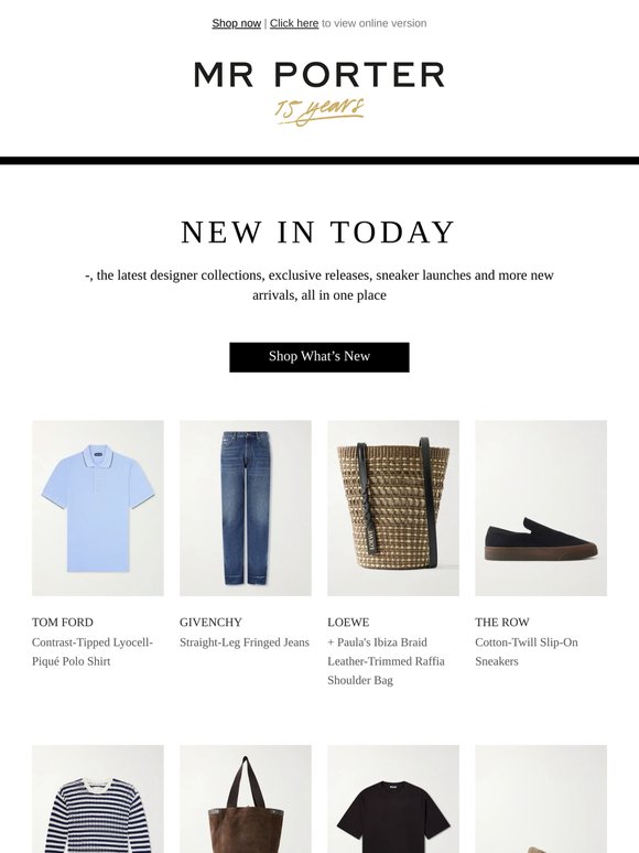 The latest arrivals from LOEWE, Aimé Leon Dore, TOM FORD and more