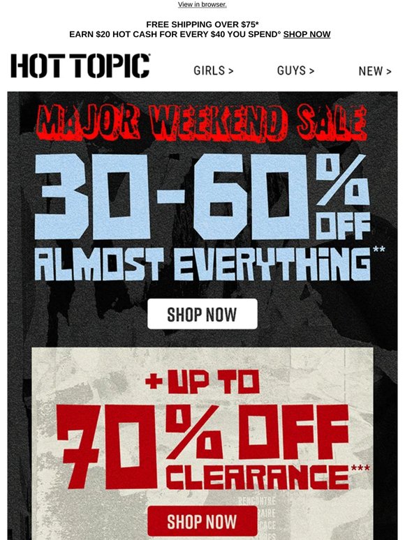 Go BIG with 30%-60% OFF tons of styles + Up to 70% Off Clearance styles 💥