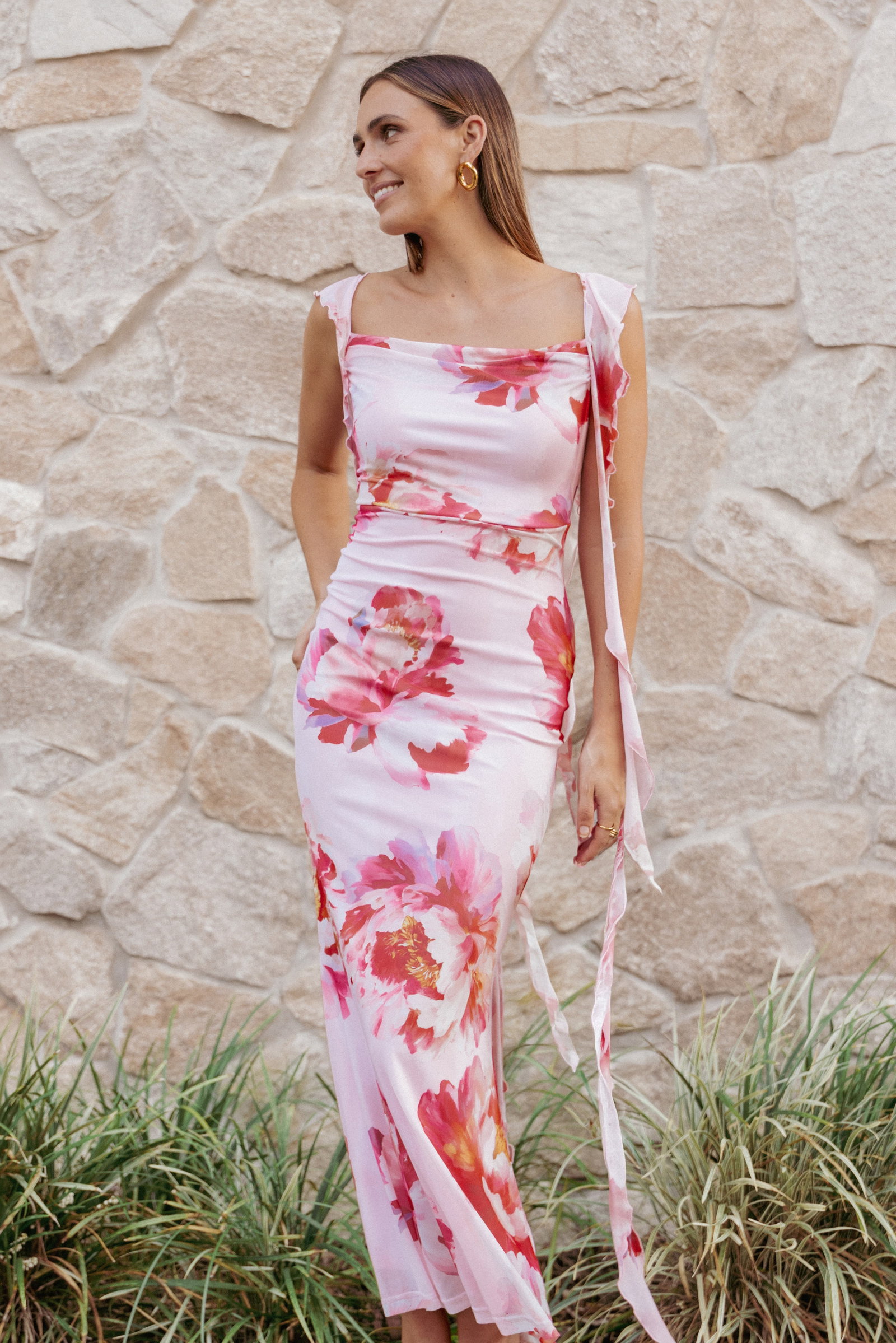 Image of Chiara Maxi Dress - Pink Peony