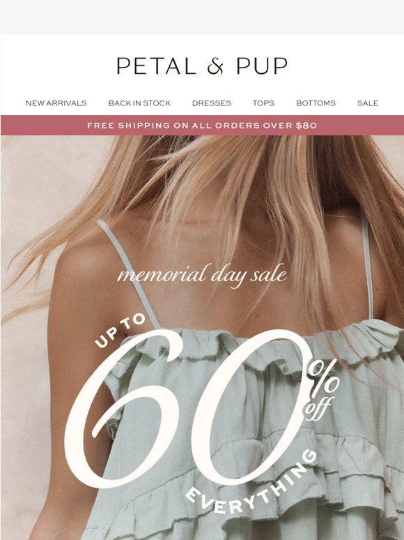 UP TO 60% OFF EVERYTHING