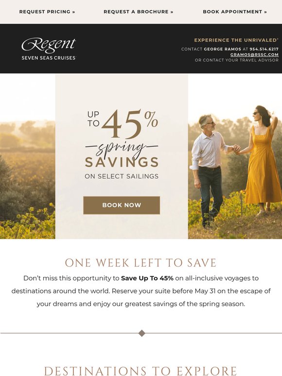 Final Days to Enjoy Spring Savings of Up To 45%