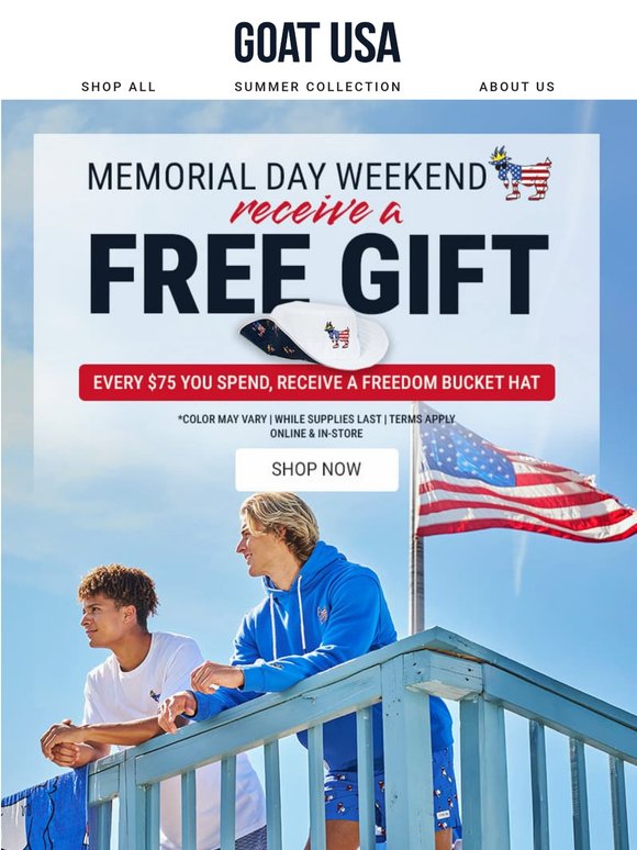 Memorial Day Weekend Deal: Free Gift with Purchase!