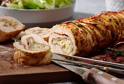 Rezept, Pouletrollbraten mit Rohschinken und Sbrienz, Oswald
