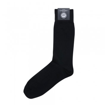 Brecon Black Cotton Socks