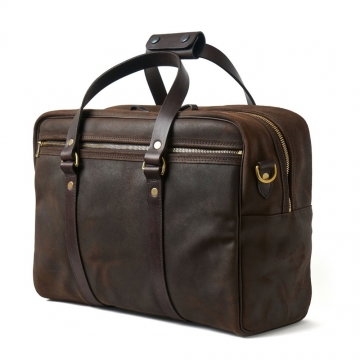 Traveller Bag in Brown Waxy Leather