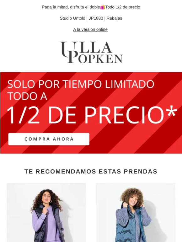 💸 Alerta ahorro: Todo 1/2 de precio
