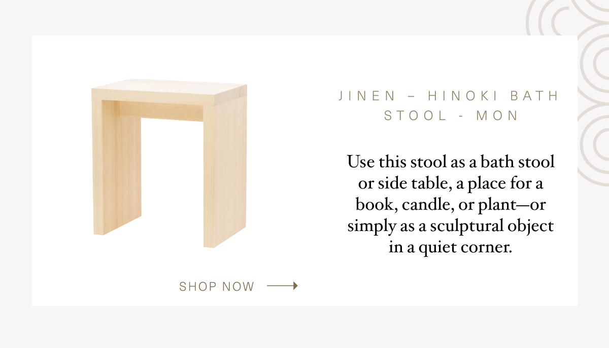 Jinen Hinoki Bath Stool - Mon