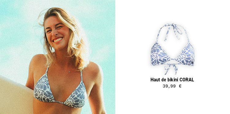 Haut de bikini triangle CORAL