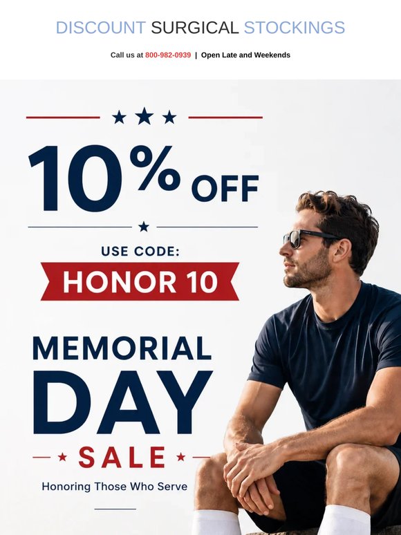 Memorial Day savings alert: Grab your 10% discount today!