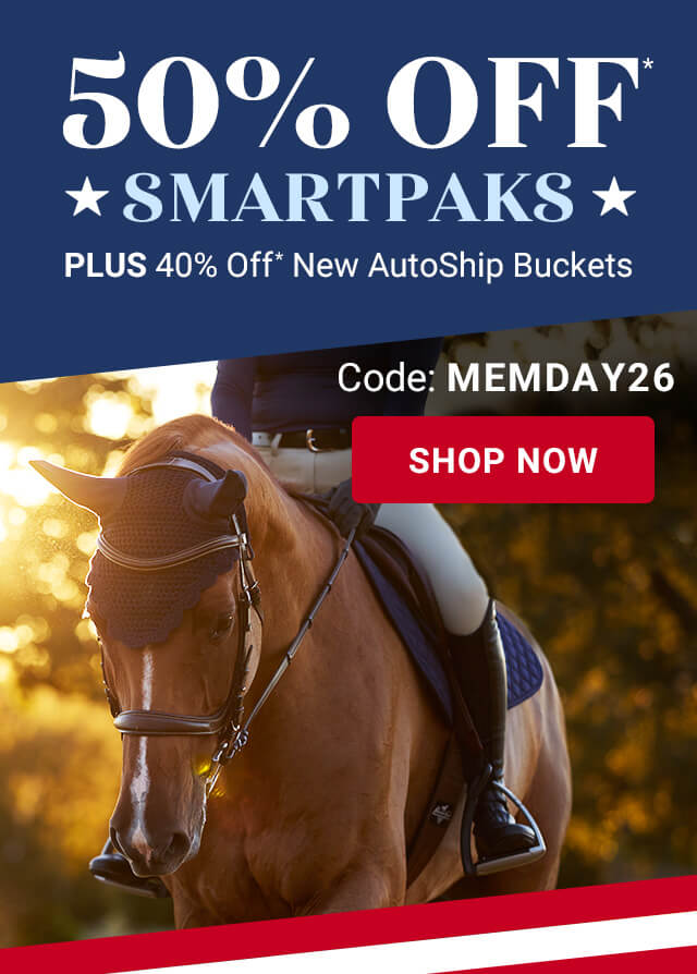 50% off Smartpaks. Plus 40% off* new autoship buckets. Shop Now. Code MEMDAY26 