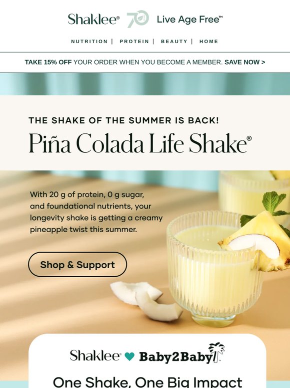 🌴 Limited-Edition Piña Colada Life Shake Is Here!
