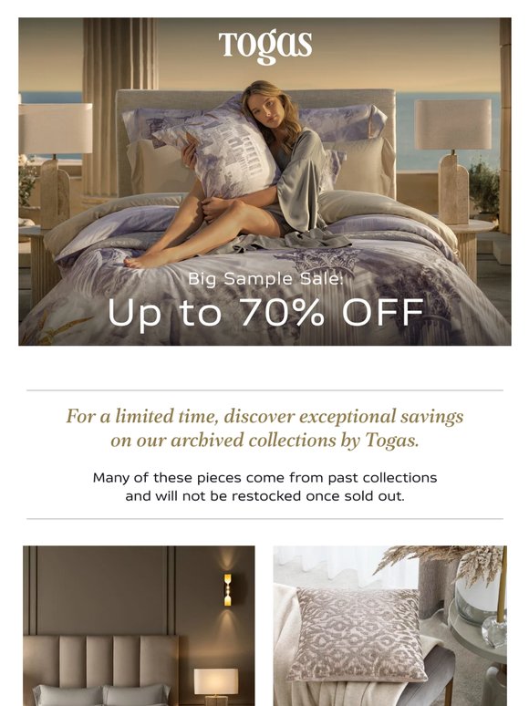 Big Sample Sale: Up to 70% Off