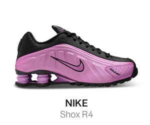Nike Women's Shox R4 Sneakers in Black/Pink