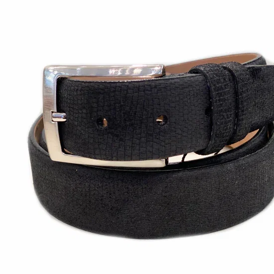 CBelt -1547  Design Suede Belt - Black Suede