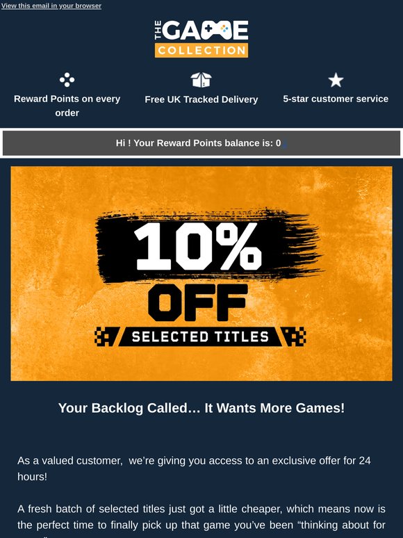 🎮 10% Off Selected Titles? Yeah… We’d Click This Too 👀