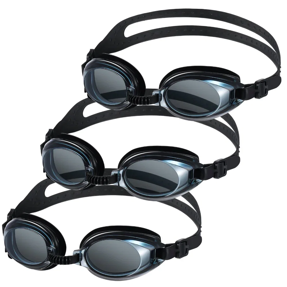 3 Pack Swim Goggles - Adult Pool Goggles for Men and Women - Water Sports Swimming