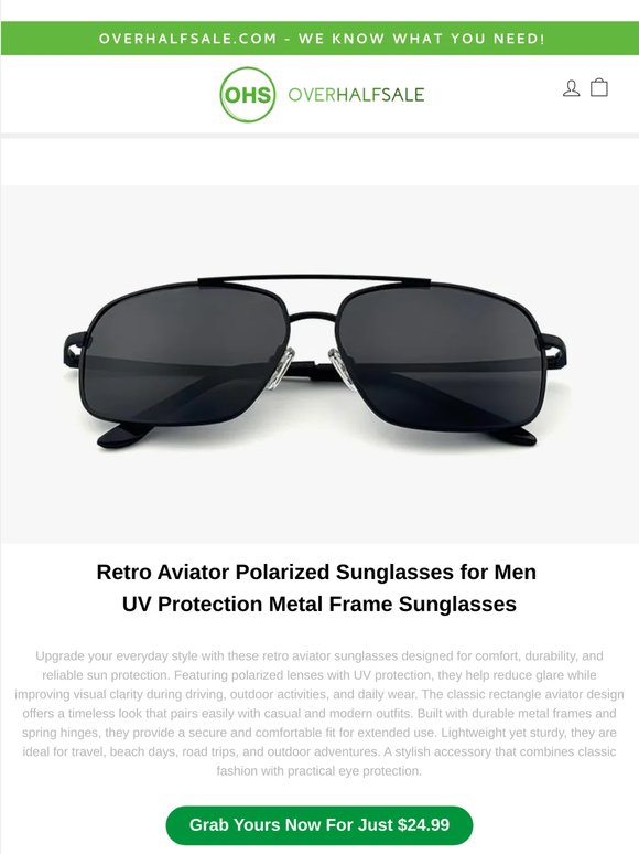 🕶️ Classic Style With Everyday Sun Protection ☀️