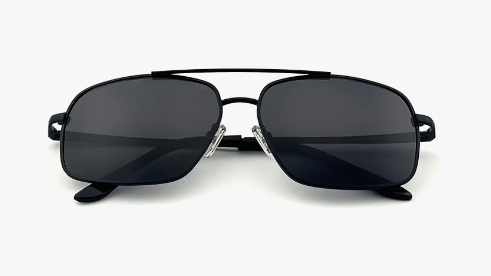Retro Aviator Polarized Sunglasses for Men - UV Protection Metal Frame Sunglasses