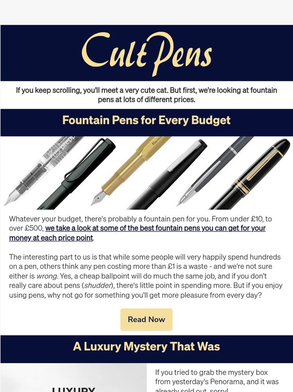 Weekend Reading: Fountain Pens for Every Budget