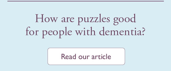 How are puzzles good for people with dementia - read our article