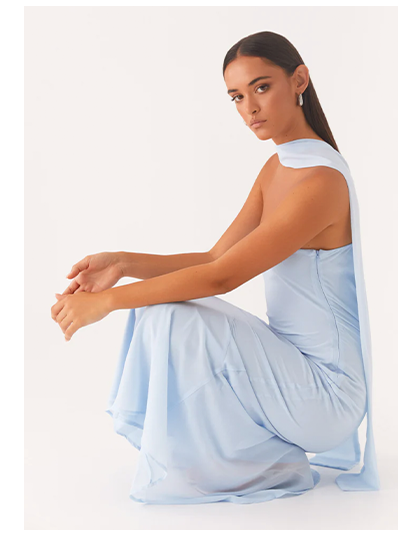 Under The Pagoda Maxi Dress - Blue