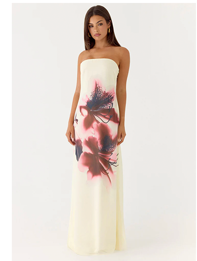 Lariettea Strapless Maxi Dress - Velvet Bloom