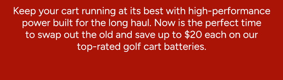 Keep your cart running at its best