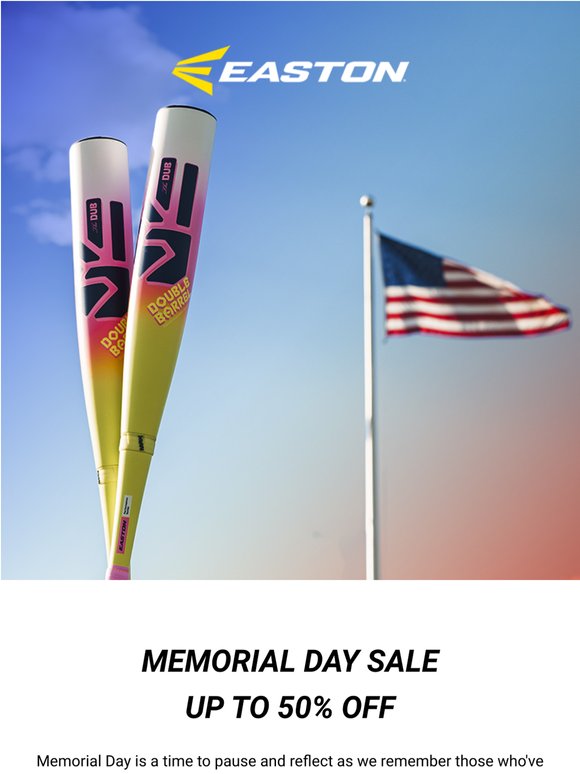 Save up to 50% this Memorial Day