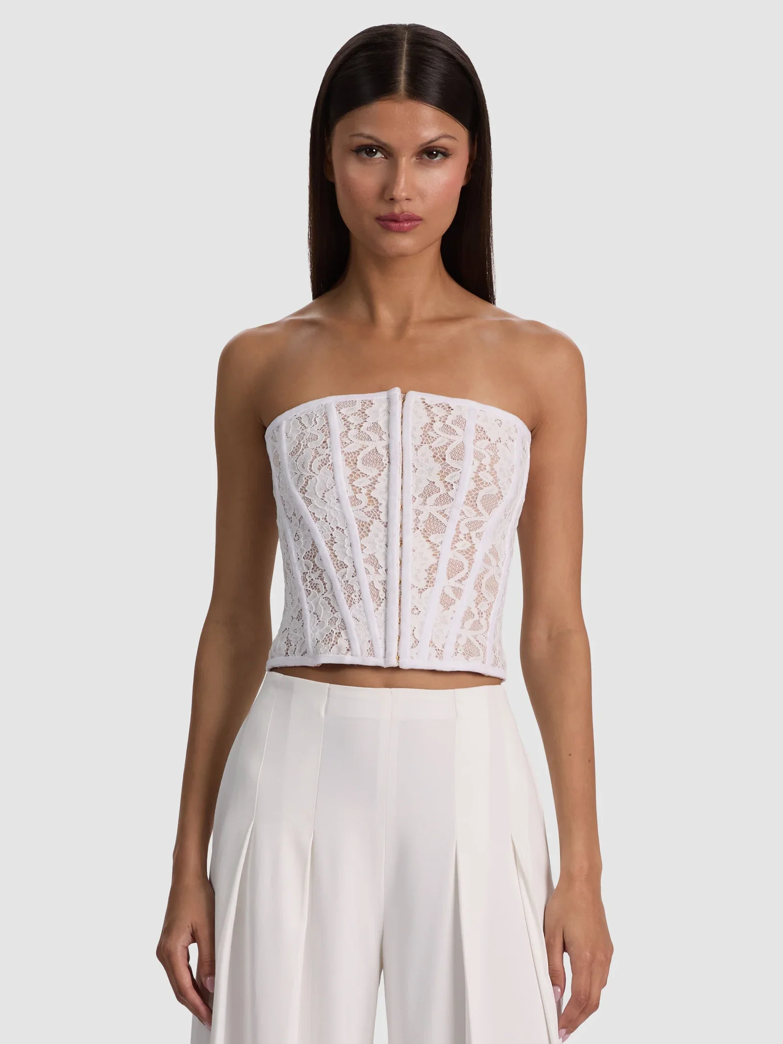 Image of Cosette Lace Corset Top - Off White