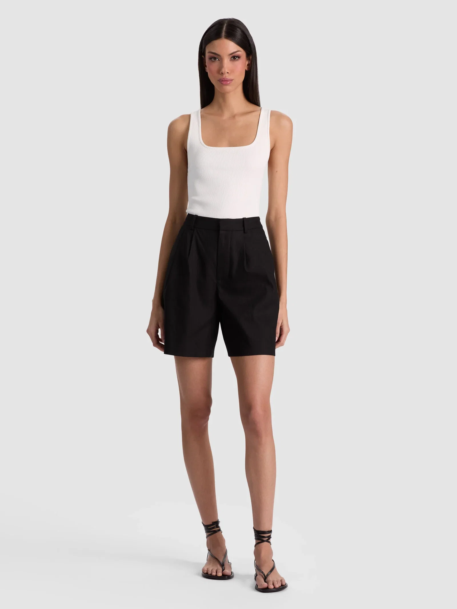 Image of  Conry Linen Bermuda Short - Black