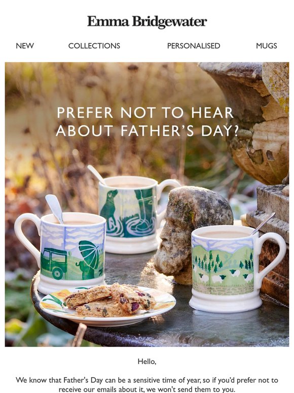 Prefer not to hear about Father's Day?