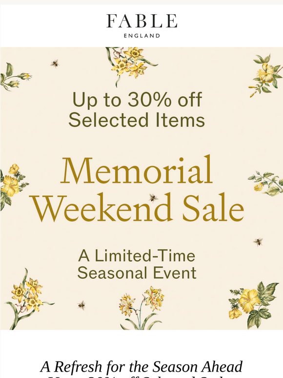 🔴 Memorial Weekend Sale Starts Now