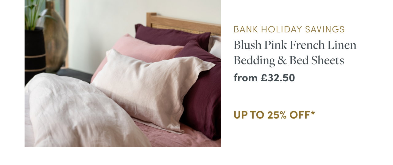 Blush Pink French Linen Bedding And Bed Sheets