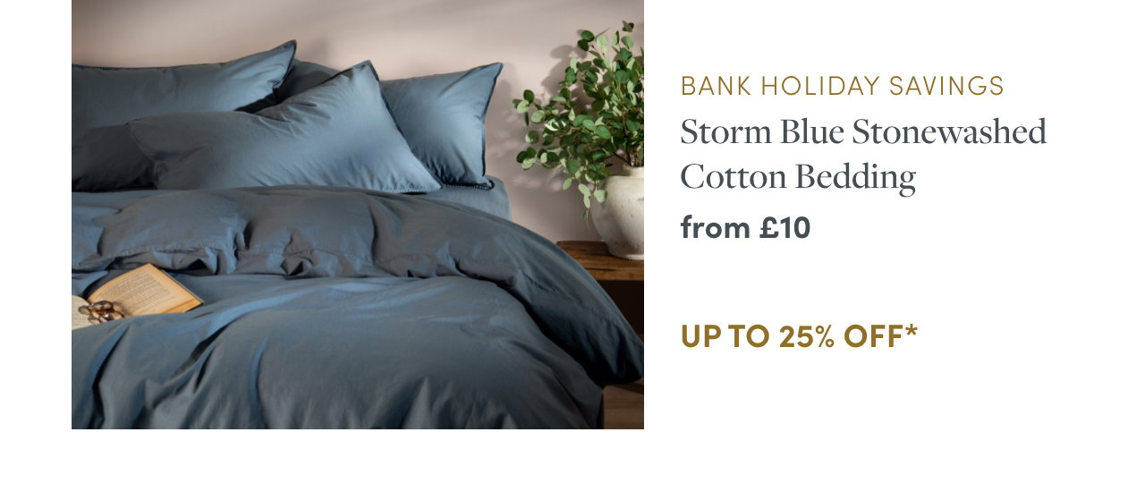 Storm Blue Stonewashed Cotton Bedding & Sheets