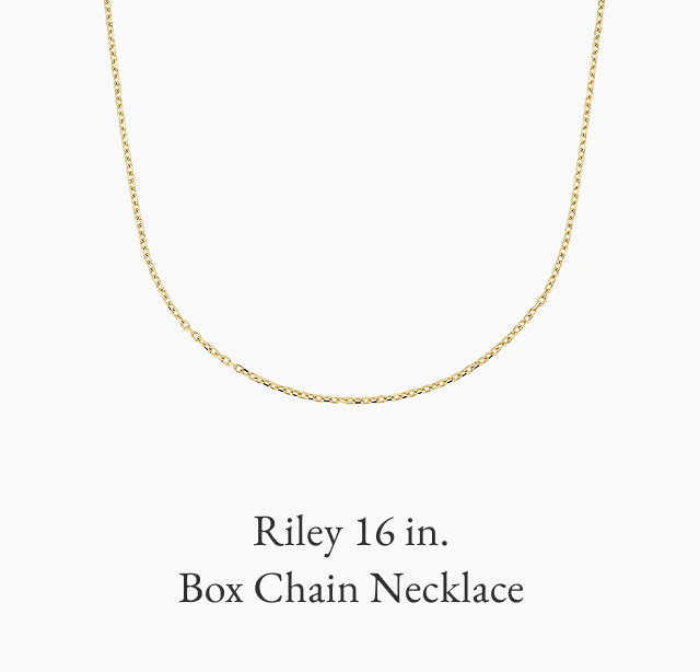 Riley 16 in. Box Chain Necklace 