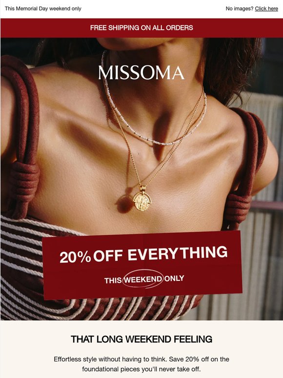 Re: your order – 20% off now
