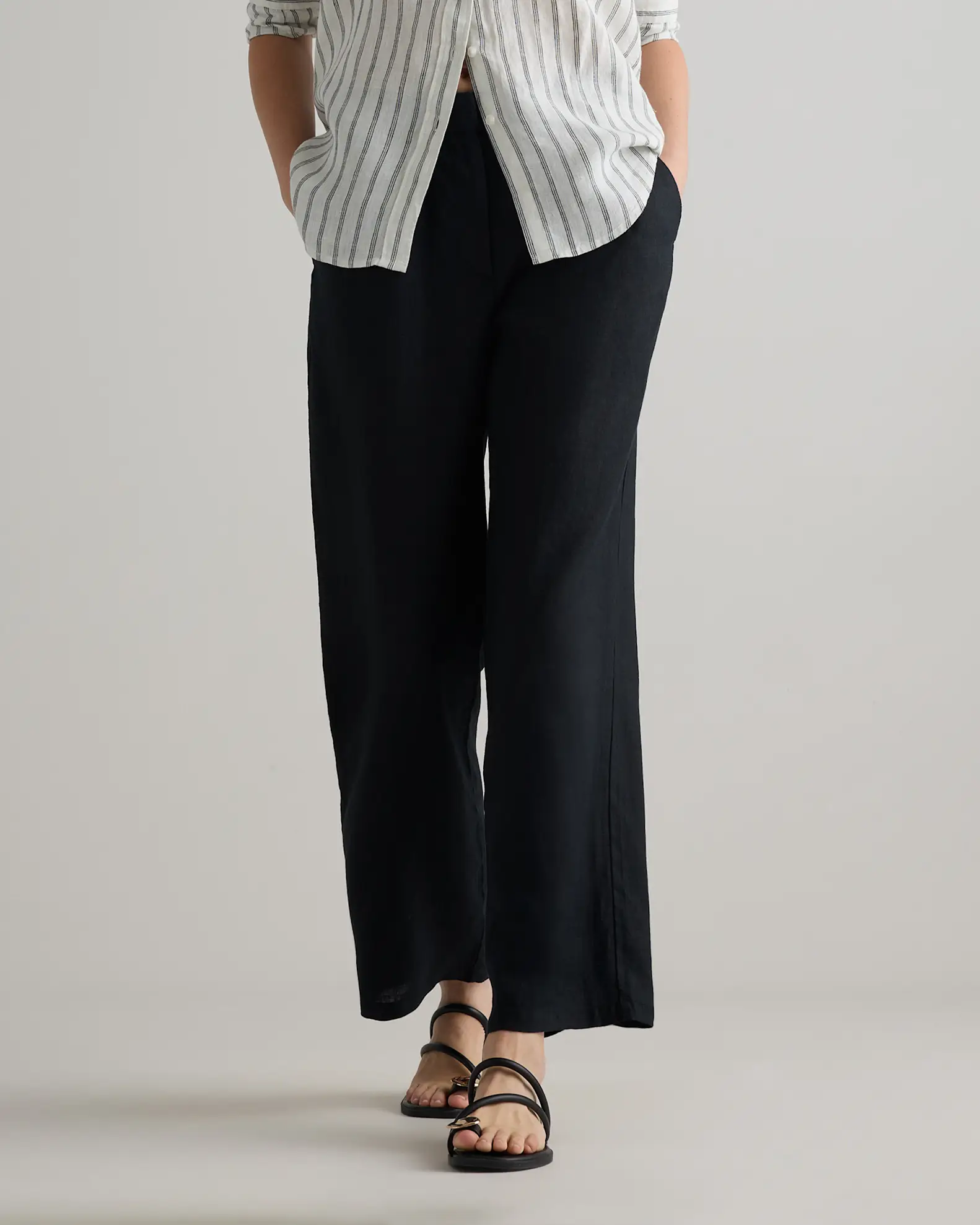 100% European Linen Pleated Trouser