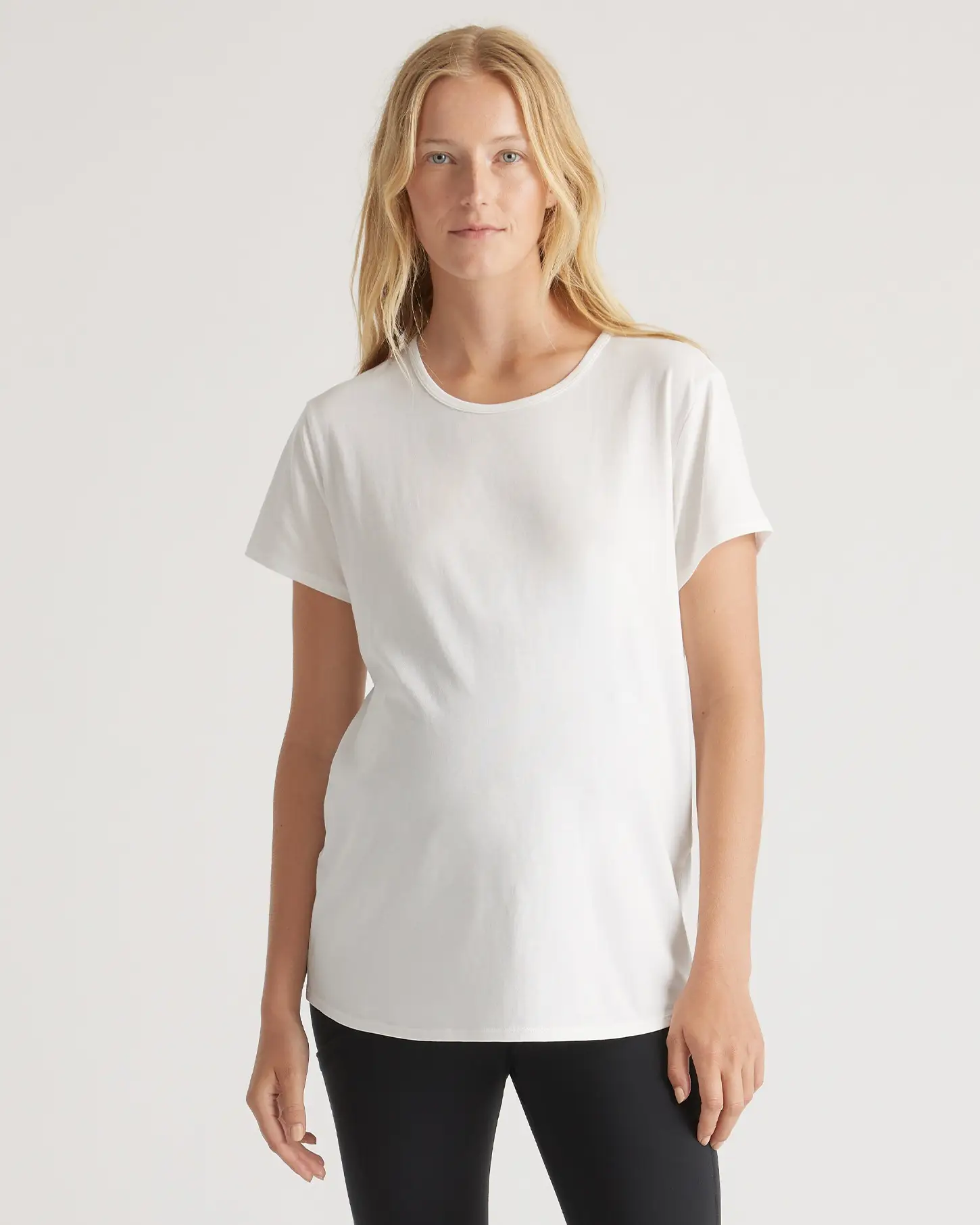 Cotton Modal Maternity Crew Neck Tee (2-pack)