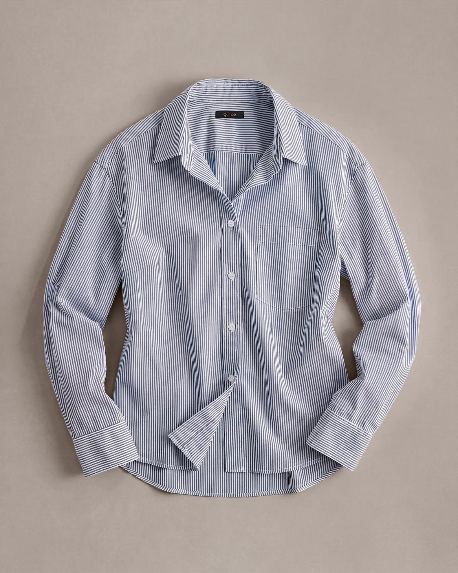 100% Organic Cotton Poplin Long Sleeve Shirt 