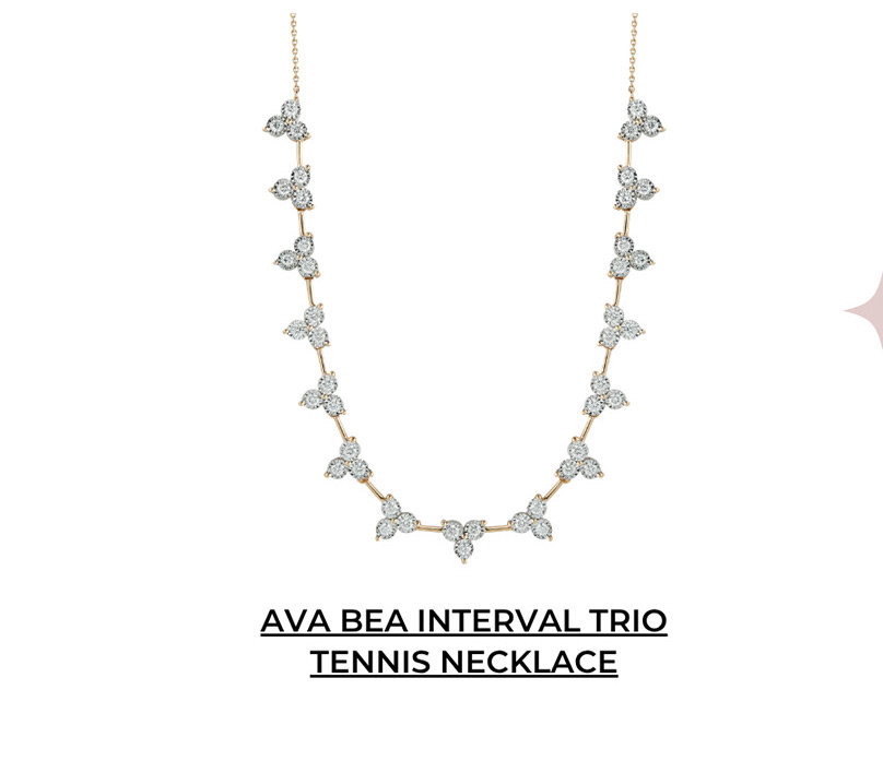 AVA BEA INTERVAL TRIO TENNIS NECKLACE