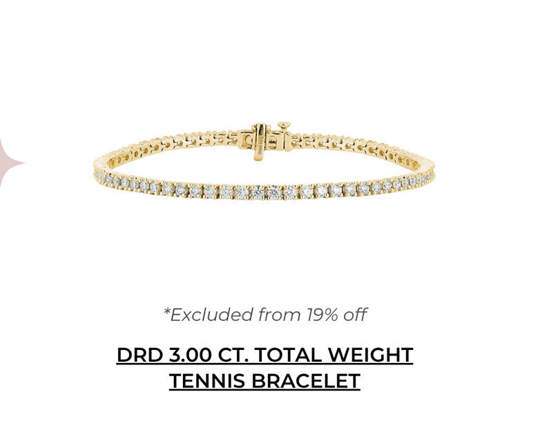 Excluded from 19% off - DRD 3.00 CT. TOTAL WEIGHT TENNIS BRACELET